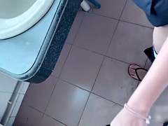 Amateur, Mamada, Chino, Oficina, Público, Inodoro