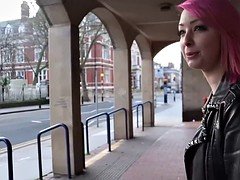 Flashing, Public, Pussy, Shaved, Slut, Tattoo