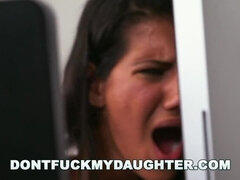 DON'T FUCK MY DAUGHTER - Teen Victoria Valencia Visits Daddy At Work, Takes Dick From His Employee