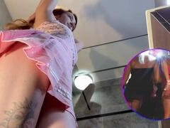 Schoolgirl, flashing upskirt, panties upskirt