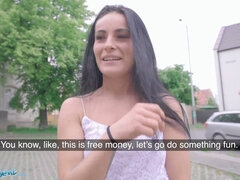 Lexi Dona flaunts her natural tits and deepthroats for a hot cash reward