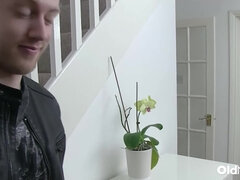 デカパイ, ブロンド, イギリス人, ぽちゃ, バック, 母, 馬乗り, ラフ