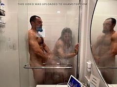 素人, 舐める尻, ハードコア, ラティーナ, なめる, 淫乱熟女, シャワー, タトゥー