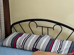 Asian twink sucks cock bareback from best boyfriend after blowjob