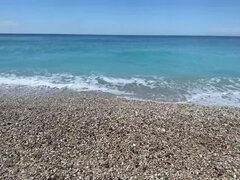 Amateur SexTape from Greek Beach - Risky Sex on the Beach - Cock2squirt