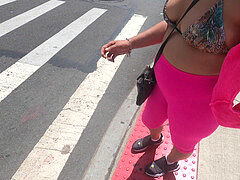 Badpak, Flashing, Buiten, Slipje, Openbaar, Bekijker