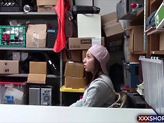 Cutie shoplifter teen gets punish fucked by the officer