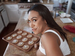 デカ尻, デカパイ, 黒人, 黒人, 人妻の, キッチン