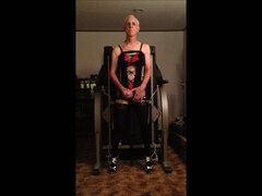 Grosse bite, Noire, Attrapée, Travestis, Fait maison, Lingerie, Masturbation, Solo