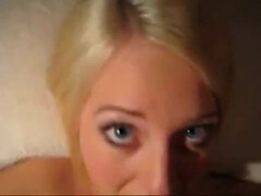 Blonde, Tir de sperme, Grossier, Conversation vulgaire, Faciale, Allemand, Pov