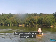 Cutie In Bikini Dives Headfirst Into A Stranger's Dick And Balls 1 - Michaela Doore