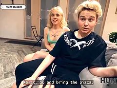 Hunt4k. i fed her pizza and eat her vulva after!
