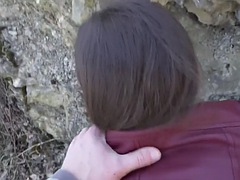 Leie, Blasen, Im freien, Prostituierte, Realität, Dürr, Schlampe, Ablutschen