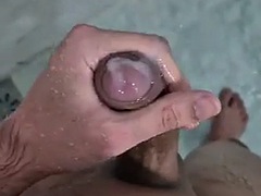 Leie, Grosser schwanz, Pummelig, Schwul, Handjob, Masturbation, Dusche, Solo