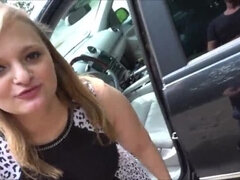 Naive Blonde Gets Fucked in a Public Parking Lot