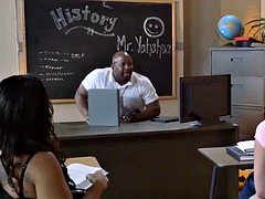 Black Teacher Sucked Off under His desk