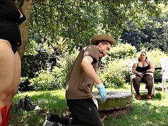 Wohlbeleibte schöne frauen, Weibliche domination, Im freien, Dürr, Hintern versohlen, Flotter dreier