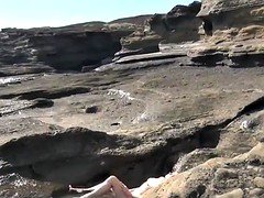 masturbation on the beach with my lesbian friend