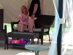 Mooi, Blond, Pijpbeurt, Rondborstig, Oudere vrouw, Man, Stiefmoeder, Vrouw