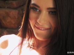 Over Easy Eggs with young blue-eyed pornstar Lana Rhoades, Keiran Lee - breakfast sex