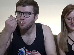 Prominente, Brille, Party, Zierlich, Rotschopf, Abendanzug, Jungendliche (18+), Titten