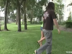 Sasha Foxxx Superb Handjob For Homeless Guy