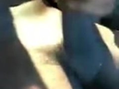 Twink big  black cock cumshot on car