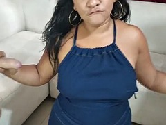 My step brother shares me with his friend and we have a threesome, I suck both of their cocks at the same time, Im happy
