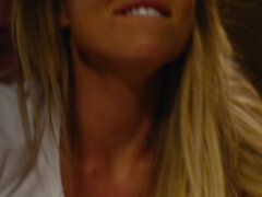 ベッドルーム, デカ尻, ブロンド, 顔射, キス, オナニー, オマンコ, 靴下