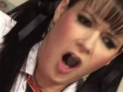 Gorda, Tetas grandes, Negro, Maestra, Adolescente, Uniforme