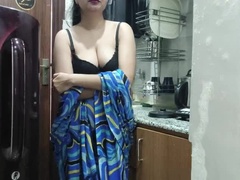 アジア人, 美人, 自家製, インド人, キッチン, 淫乱熟女, ヌード, 息子