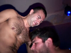 Amateur stud enjoys anal by pool with hairy BF