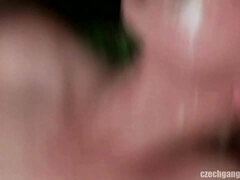 Enthousiasteling, Groepseks ejactulatie, Sperma, Sperma shot, Tsjechisch, Huisgemaakt, Feest, Realiteit