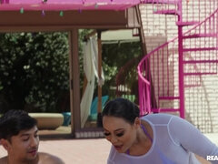 お尻, デカ尻, フェラチオ, チン, ハードコア, 淫乱熟女, オマンコ, 義母