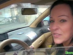 Eurosex girlnextdoor creampied in a car