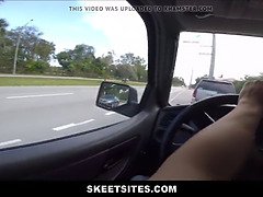 Ashley Adams gets her big tits fucked by a stranger for cash to fix her car