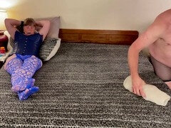Amazing granny The Carmen Angel gives a mind-blowing deep throat blowjob and male nipple sucking adventure