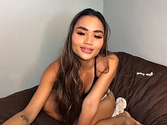 Amateur, Asiático, Lencería, Mascara, Bragas, Solo, Adolescente, Camara web
