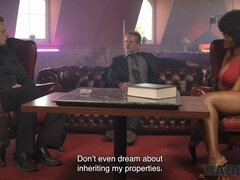 Sexy Brunette Girls Salute Their Daddy with Salty Balls in Cuckold POV