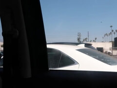 Auto, Schmuddelige sprache, Schwarz, Frau, Masturbation, Milf, Solo, Nass