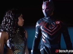 デカチン, 黒人, フェラチオ, チン, 顔射, キス, マスク, オッパイの