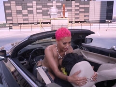 Ebony Bombshell Seduces with Wild Game Tease