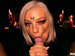 Tiny babe OwlCrystal rides thick throbbing cock with her asshole