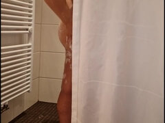 Leie, Frau, Milf, Nippel, Pov, Muschi, Dusche, Spanner