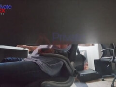 Secretary Deep Throats Boss Under Desk and Swallows His Cum