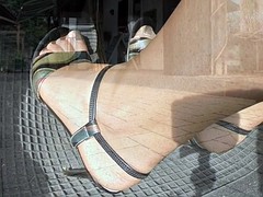 Pies, Lencería, Al aire libre, Pov
