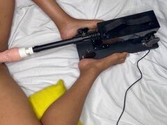 Dildo, Füsse, Maschinenfick, Muschi, Spielzeuge, Nass