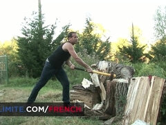 デカ尻, デカパイ, フェラチオ, カップル, フランス人, 自然山雀, アウトドア, オッパイの