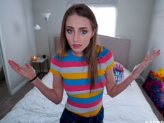 Incroyable, Cul, Blonde, Mignonne, Queue, En levrette, Pov, Adolescente