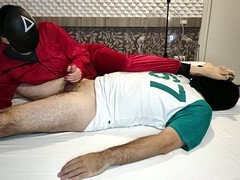 Squid Game foot therapy with Emily Granger's sexy feet